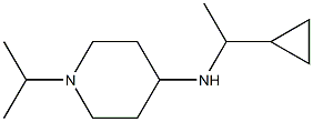 N-(1-cyclopropylethyl)-1-(propan-2-yl)piperidin-4-amine Struktur