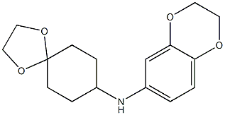 N-(2,3-dihydro-1,4-benzodioxin-6-yl)-1,4-dioxaspiro[4.5]decan-8-amine Struktur