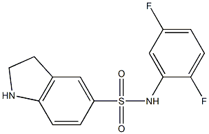 N-(2,5-difluorophenyl)-2,3-dihydro-1H-indole-5-sulfonamide Struktur