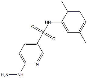 N-(2,5-dimethylphenyl)-6-hydrazinylpyridine-3-sulfonamide Struktur