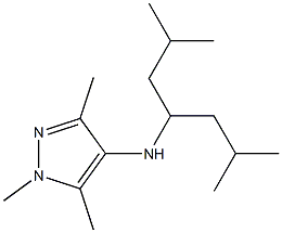 N-(2,6-dimethylheptan-4-yl)-1,3,5-trimethyl-1H-pyrazol-4-amine Struktur