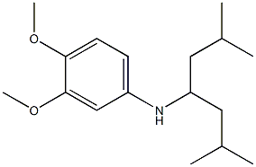 N-(2,6-dimethylheptan-4-yl)-3,4-dimethoxyaniline Struktur