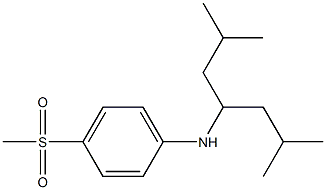 N-(2,6-dimethylheptan-4-yl)-4-methanesulfonylaniline Struktur