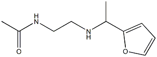 N-(2-{[1-(furan-2-yl)ethyl]amino}ethyl)acetamide Struktur