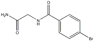 N-(2-amino-2-oxoethyl)-4-bromobenzamide Struktur