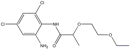 N-(2-amino-4,6-dichlorophenyl)-2-(2-ethoxyethoxy)propanamide Struktur