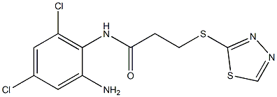 N-(2-amino-4,6-dichlorophenyl)-3-(1,3,4-thiadiazol-2-ylsulfanyl)propanamide Struktur