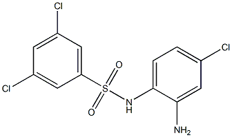 N-(2-amino-4-chlorophenyl)-3,5-dichlorobenzene-1-sulfonamide Struktur