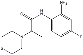 N-(2-amino-4-fluorophenyl)-2-(thiomorpholin-4-yl)propanamide Struktur