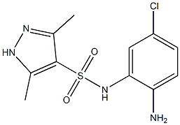 N-(2-amino-5-chlorophenyl)-3,5-dimethyl-1H-pyrazole-4-sulfonamide Struktur