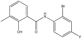 N-(2-bromo-4-fluorophenyl)-2-hydroxy-3-methylbenzamide Struktur