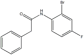 N-(2-bromo-4-fluorophenyl)-2-phenylacetamide Struktur