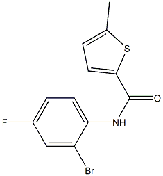 N-(2-bromo-4-fluorophenyl)-5-methylthiophene-2-carboxamide Struktur