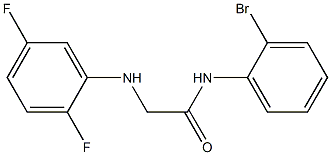 N-(2-bromophenyl)-2-[(2,5-difluorophenyl)amino]acetamide Struktur