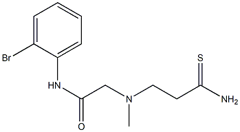 N-(2-bromophenyl)-2-[(2-carbamothioylethyl)(methyl)amino]acetamide Struktur