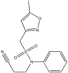 N-(2-cyanoethyl)-1-(5-methyl-1,2-oxazol-3-yl)-N-phenylmethanesulfonamide Struktur