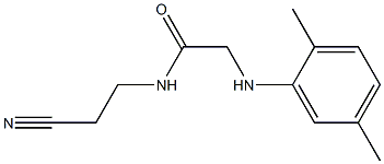 N-(2-cyanoethyl)-2-[(2,5-dimethylphenyl)amino]acetamide Struktur