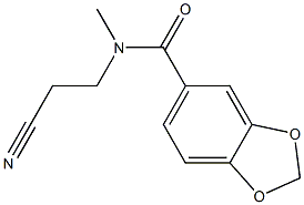 N-(2-cyanoethyl)-N-methyl-2H-1,3-benzodioxole-5-carboxamide Struktur