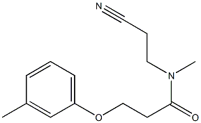 N-(2-cyanoethyl)-N-methyl-3-(3-methylphenoxy)propanamide Struktur