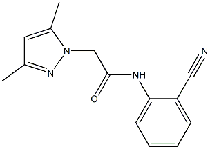 N-(2-cyanophenyl)-2-(3,5-dimethyl-1H-pyrazol-1-yl)acetamide Struktur