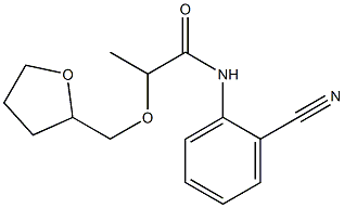 N-(2-cyanophenyl)-2-(oxolan-2-ylmethoxy)propanamide Struktur