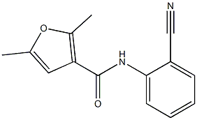 N-(2-cyanophenyl)-2,5-dimethyl-3-furamide Struktur