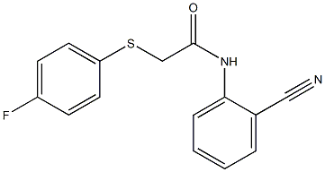 N-(2-cyanophenyl)-2-[(4-fluorophenyl)sulfanyl]acetamide Struktur