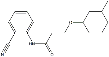 N-(2-cyanophenyl)-3-[(3-methylcyclohexyl)oxy]propanamide Struktur