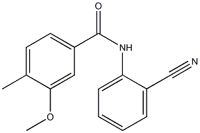 N-(2-cyanophenyl)-3-methoxy-4-methylbenzamide Struktur