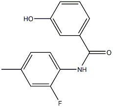 N-(2-fluoro-4-methylphenyl)-3-hydroxybenzamide Struktur