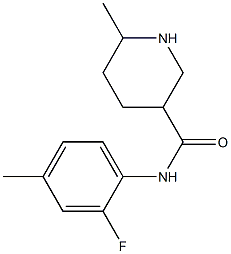 N-(2-fluoro-4-methylphenyl)-6-methylpiperidine-3-carboxamide Struktur