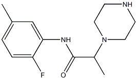 N-(2-fluoro-5-methylphenyl)-2-(piperazin-1-yl)propanamide Struktur