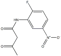 N-(2-fluoro-5-nitrophenyl)-3-oxobutanamide Struktur