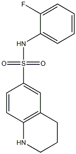 N-(2-fluorophenyl)-1,2,3,4-tetrahydroquinoline-6-sulfonamide Struktur