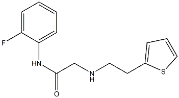 N-(2-fluorophenyl)-2-{[2-(thiophen-2-yl)ethyl]amino}acetamide Struktur