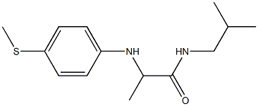 N-(2-methylpropyl)-2-{[4-(methylsulfanyl)phenyl]amino}propanamide Struktur