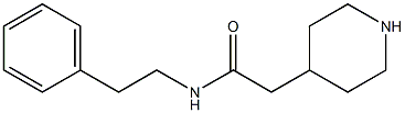 N-(2-phenylethyl)-2-piperidin-4-ylacetamide Struktur