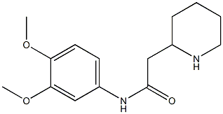 N-(3,4-dimethoxyphenyl)-2-(piperidin-2-yl)acetamide Struktur