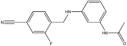 N-(3-{[(4-cyano-2-fluorophenyl)methyl]amino}phenyl)acetamide Struktur