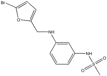 N-(3-{[(5-bromofuran-2-yl)methyl]amino}phenyl)methanesulfonamide Struktur