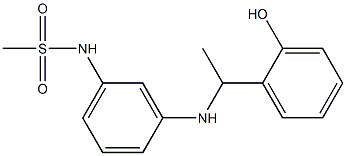 N-(3-{[1-(2-hydroxyphenyl)ethyl]amino}phenyl)methanesulfonamide Struktur