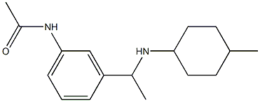 N-(3-{1-[(4-methylcyclohexyl)amino]ethyl}phenyl)acetamide Struktur