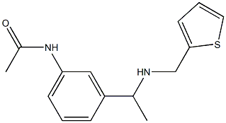 N-(3-{1-[(thiophen-2-ylmethyl)amino]ethyl}phenyl)acetamide Struktur