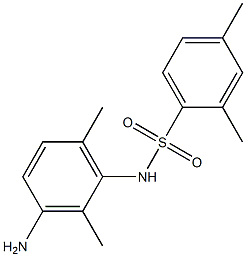 N-(3-amino-2,6-dimethylphenyl)-2,4-dimethylbenzene-1-sulfonamide Struktur