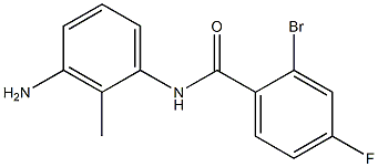 N-(3-amino-2-methylphenyl)-2-bromo-4-fluorobenzamide Struktur