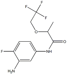 N-(3-amino-4-fluorophenyl)-2-(2,2,2-trifluoroethoxy)propanamide Struktur