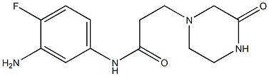 N-(3-amino-4-fluorophenyl)-3-(3-oxopiperazin-1-yl)propanamide Struktur