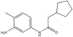 N-(3-amino-4-methylphenyl)-2-cyclopentylacetamide Struktur