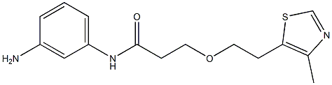 N-(3-aminophenyl)-3-[2-(4-methyl-1,3-thiazol-5-yl)ethoxy]propanamide Struktur