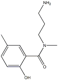 N-(3-aminopropyl)-2-hydroxy-N,5-dimethylbenzamide Struktur